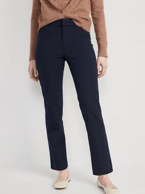 Old Navy Pixie High-Rise Straight Pants in Navy